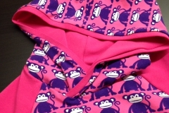 Hoody Affen pink